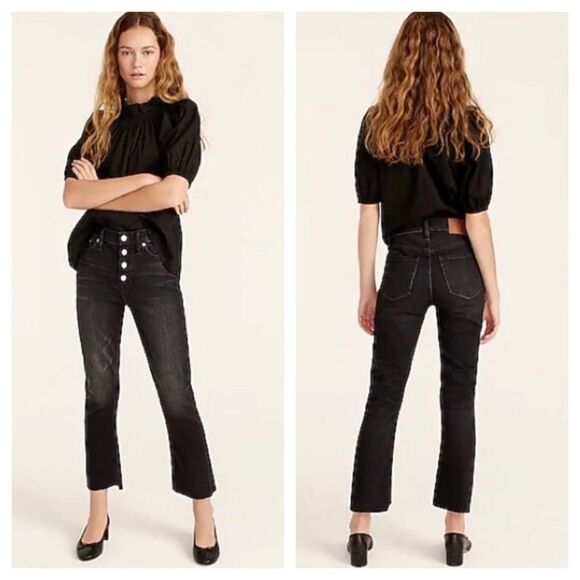 J. Crew 9” demi-boot crop Jean in charcoal. Size 33. - Picture 1 of 16